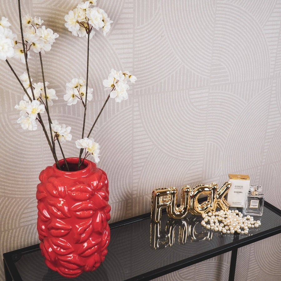 Vase - Bisous - Céramique - Rouge