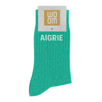 Chaussettes à Paillettes "Aigrie" Menthe