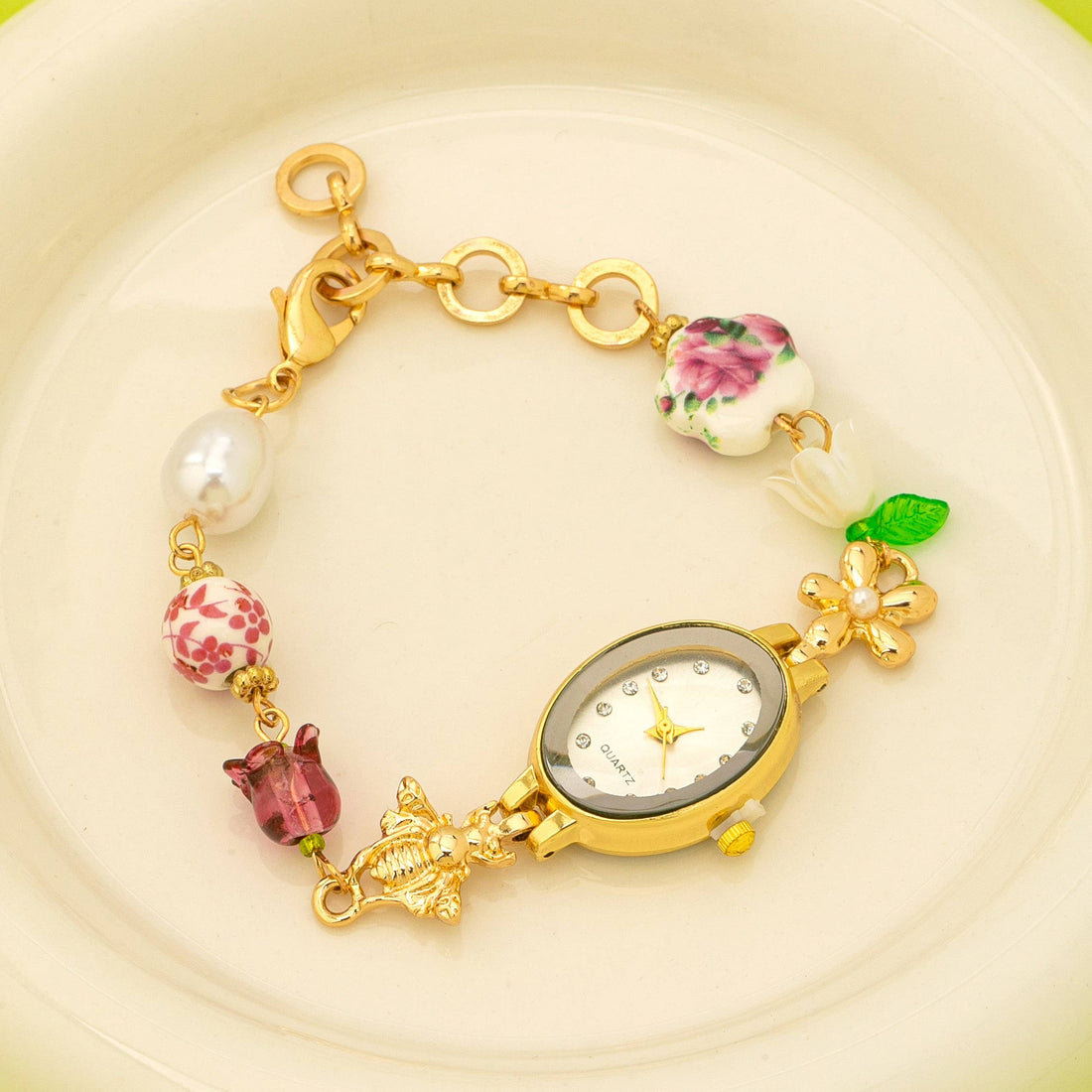 Montre bracelet floral