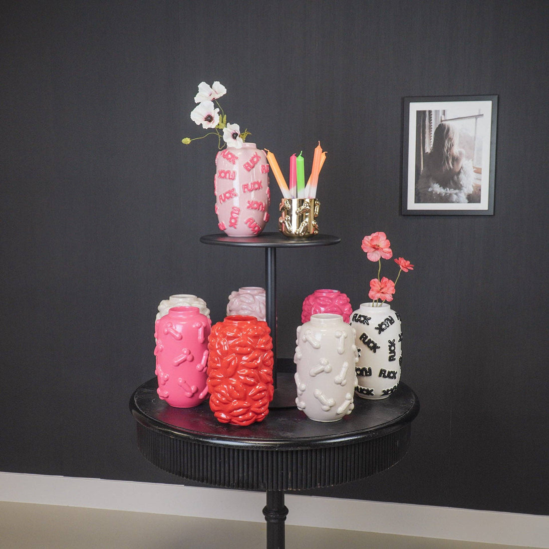 Vase - Bisous - Céramique - Rouge