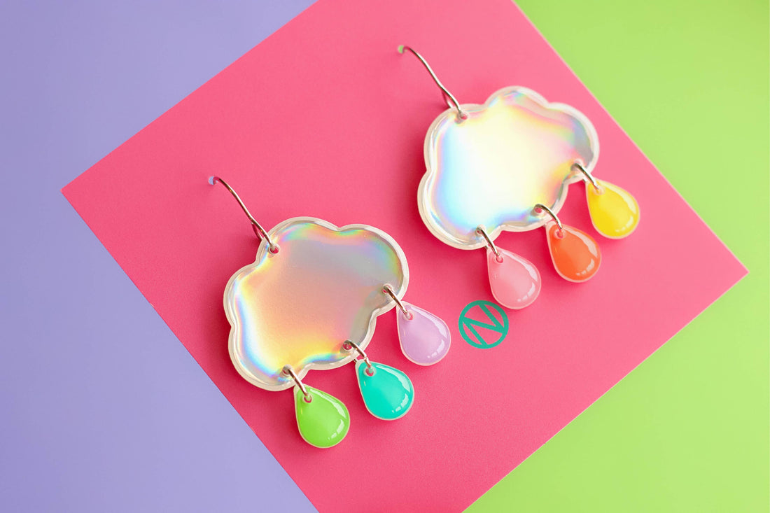 Boucles d’oreilles Pluie pastel