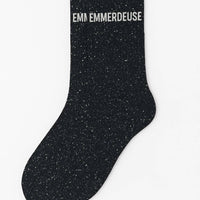 Chaussettes à Paillettes "Emmerdeuse" Noir