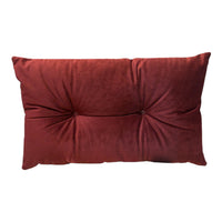 Coussin bordeaux avec boutons léopard