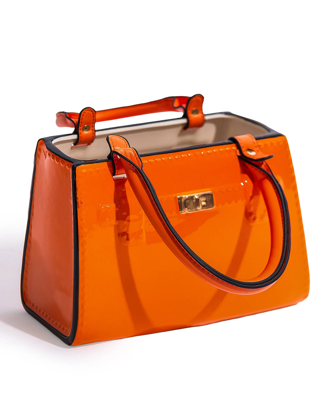 Vase sac à main en céramique orange