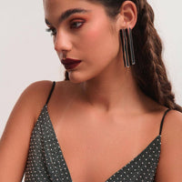 Art | Boucles d'oreilles noir et argenté