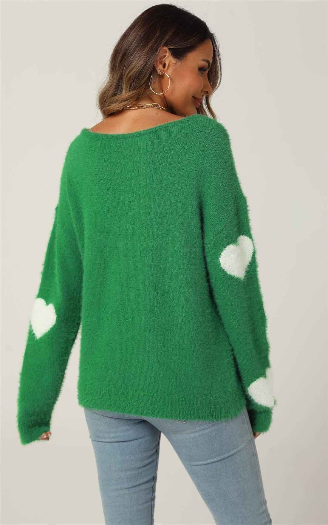 Pull à motif cœur