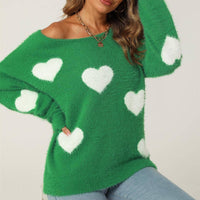 Pull à motif cœur