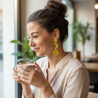 Boucles d'oreilles Céleste - Jaune